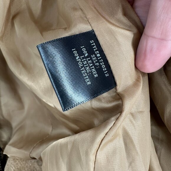 Current‎ Air Genuine Leather Suede Moto Jacket Camel Tan Small - Picture 7 of 10